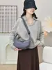Bolsa de Ombro Feminina Leve Simples Versátil Estilo Coreano Nylon Mochila Pequena Versátil para Trabalho e Deslocamento Crossbody
