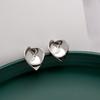 Aretes de metal geométricos irregulares europeos y americanos con sentido del diseño, aretes tridimensionales de tulipán y corazón de durazno, aretes colgantes de círculo