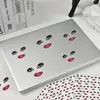 Versión Transparente Mejorada357 Pegatinas de Emoji de Ojos Grandes y Labios Rojos Decoración Abstracta Moderna de Bromas para Cuadernos
