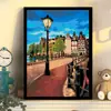 Pintura de diamantes hecha a mano DIY bordado de diamantes paisaje bosque lago versión coreana 5D con marco Amazon lote de fábrica ventas directas