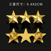 Tornillo de Grado Metálico Estrella Empleado Insignia Decorativa de Estrella de Cinco Puntas Insignia de Cinco Puntas Insignia de Solapa de Gorra Pecho