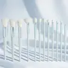 Set de 12 Brochas de Maquillaje Azules tipo Campanilla de Viento Transfronterizo, Amigable con la Piel y Fácil de Aplicar, Suministro Directo del Fabricante, Nuevo Modelo Recomendado por Maquilladores