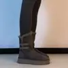 Versión de cuidado propio~Botas de Nieve Versátiles de Suela Gruesa Integradas de Cuero y Piel para Mujer Botas Peludas Cálidas Botines Botas de Algodón
