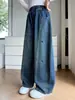Jeans de pierna ancha para niñas, nueva colección primavera/otoño 2026, corte holgado, pantalones largos hasta el suelo, para niñas mayores, pantalones casuales de estilo coreano, modernos