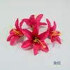 Flor de Lírio Pequena Artificial 7cm Grampo de Cabelo de Lírio de Seda Chapéu de Formatura Acessórios de Cabelo Decoração de Saia Cheongsam Arranjo de Flores Guirlanda