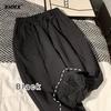 Pantalones de Cachemira para Hombre BF Otoño e Invierno con Forro Polar Engrosados Sueltos Casuales de Pierna Ancha Pantalones Cálidos a la Moda