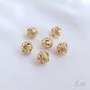 Preservación del Color Oro de 14K Flor Hueca Bola Mariposa Xiangyun Nudo Chino Cuentas Redondas diy Cadena Joyería Pulsera Cuentas 8mm