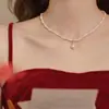Collar de Perlas para Mujer, Estilo Vintage, Dulce Estilo Francés, Cadena Doble para Clavícula, Diseño de Nicho, Nuevo Modelo 2026