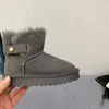 Novedades Invierno 2026 Botas de Nieve Elegantes con Hebilla para Niños Estilo Coreano Niños y Niñas Moda Botas Clásicas Cálidas de Algodón Engrosado