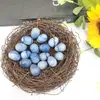 Cristal Natural Transfronterizo Mini 2cm Adornos de Huevo de Pájaro Ágata Jade Huevo de Mineral de Amoy Decoración de Huevo de Pascua