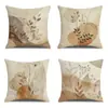 Almofada Decorativa Floral Mais Vendida Transfronteiriça, Almofada de Sofá para Decoração de Casa Nórdica, Almofada de Assento Confortável Respirável de Linho