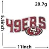 Fornecimento Exclusivo Transfronteiriço de Patches Bordados com Lantejoulas de Time de Futebol Americano Patches Bordados com Lantejoulas de Letras Patriots para Roupas