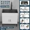 Gabinete de Lavabo de Acero Inoxidable y Madera Maciza para Cocina de Casa Habitación de Alquiler Lavabo Individual y Doble Lavabo Sencillo Gabinete Integrado