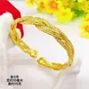 Pulseira Feminina de Latão Banhado a Ouro, Vários Estilos de Pulseiras Trançadas com Contas Torcidas, Fashion e Elegante, Venda Direta do Fabricante
