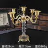 Suporte de Vela de Metal Europeu Adereços para Jantar à Luz de Velas Casamento Romântico Decoração de Mesa Retrô Enfeites Venda Direta da Fábrica