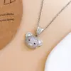 Accesorios de Collar de Oso de Circonita de Moda Transfronteriza para Mujer, Joyería Versátil de Lujo Ligero con Circonita Completa