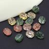Miçangas de vidro 11*12,5mm furo vertical através de pequeno cristal açúcar cristal de gelo Quadrado Marca live pulseira diy miçangas soltas