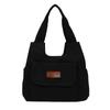Estilo japonês Ins Retro Design Bolsa de lona Simples Cor sólida Casual Bolsa tote feminina Cross-border Estilo popular