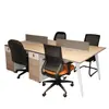 Escritorio de Oficina Largo Personalizado para Empleados Corporativos, Estación de Trabajo para 6 Personas para Oficinas de Empresa, Escritorio Sencillo para Computadora con Panel Divisor para Pantalla