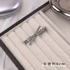 Grampo de Cabelo Elegante com Pérolas para Mulheres, Presilha de Metal com Laço Preto, Presilha Lateral de Alto Padrão, Presilha para Franja, Simples Presilha Bico de Pato