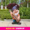 Escultura de Personagem de Desenho Animado Grande de Fibra de Vidro para Exterior Anão da Branca de Neve Artesanato Enfeites Decorativos para Jardim de Infância