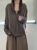 Moletom com Capuz e Zíper Duplo Estilo Coreano para Mulheres, Primavera/Outono, Solto, Emagrecedor, Amigo da Pele, Casual, Versátil, Jaqueta Cardigan Top