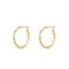 Aretes de anillo plateado roto estilo Retro Frío para Mujer Aretes de moda de diseño de alta gama de lujo ligero aretes que combinan con todo