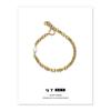 Banhado a Latão Ouro 18K Ouro Verdadeiro Europeu e Americano Retrô Fashion Elegante Corrente Grossa Combina com Tudo Pulseira de Pérola Natural Pulseira Novo Estilo