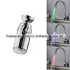 Lâmpada de torneira LED saída giratória 360 graus controle de temperatura/bico cabeça camaleão colorido 8001-B2-6