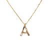 Collar de letras femenino europeo y americano ins collar de circonitas de oro de 18k diseño nicho cadena clavicular temperamento simple cadena de suéter