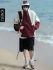 Jaqueta externa da marca de moda masculina Enbu, jaqueta de montanhismo, à prova de vento, bolsos grandes, estilo casal, jaqueta multicolorida, casaco masculino e feminino
