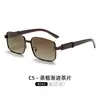 Nuevas Gafas de Sol Polarizadas de Montura Cuadrada Estilo Europeo y Americano para Mujer, Gafas de Sol Elegantes y de Moda para Hombre, Gafas de Metal de Alta Gama para Conducir