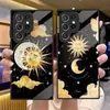 Funda Protectora Creativa A90 Cristal Templado S24 Funda para Teléfono Sol A54 Adecuado para A16 Samsung S26Ultra Luna