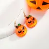 Pendientes de Halloween de Moda de Europa y América, Modernos, Únicos, Divertidos de Acrílico de Calabaza, Calavera, Murciélago, Estilo Exótico
