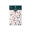 Pegatinas de Uñas Navideñas en Relieve 3D Papá Noel Ciervo Lindo Oso Retro Estéreo Helado Delgado Resistente Pegatinas de Arte para Uñas