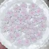Cuentas Sueltas de Acrílico Flor de Durazno Grande Blanco Porcelana Superficie Brillante con Centro de Flor Degradado Accesorios para Pulseras Coloridas Cadena de Teléfono DIY Perforadas