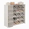 Sapateira Simples Doméstica Multicamadas Porta de Entrada Armário de Sapatos Interno à Prova de Poeira com Porta Rack de Armazenamento para Aluguel de Dormitório