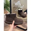 Botas Cortas Birkenstock Botas de Nieve para Mujer 2025 Nuevas de Invierno Forradas de Lana Engrosadas Suela Gruesa Antideslizante Cálidas Botas Cortas para el Noreste