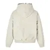 Chaqueta de Algodón con Capucha y Cuello de Piel con Diseño de Botones Napoleon Retro Americano para Hombres y Mujeres Otoño Cálida Casual Versátil Moderna