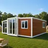 Casas expansíveis de duas asas feitas sob medida, casas-contêiner integradas, casas modulares pré-fabricadas para parques, áreas cênicas e escritórios