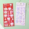 Adesivos de Bolha Sanrio Kuromi Desenho Animado Fofo Cachorro Canela Adesivos Decorativos 3D para Crianças Presente Personalização