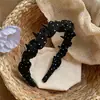Faixa de Cabelo Redonda com Bolinhas em Tecido Estilo Coreano Presilha de Cabelo Requintada de Alta Qualidade Faz o Topo do Crânio Parecer Mais Cheio Acessórios de Cabelo Venda por Atacado