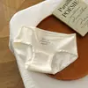 Roupa íntima feminina de algodão puro, doce e fresca, 10A, forro de algodão antibacteriano, sem costura, alta elasticidade, cobre o quadril, nova calcinha feminina de cintura média