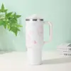 Taza de Coche Explosiva de 40 oz Gato Arcoíris Big Mac con Asa Termo de Acero Inoxidable de Gran Capacidad para Coche