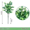 Plantas Verdes Transfronterizas Arreglo Floral de Boda Persa Pequeño de 7 Ramas Decoración Pino Verde Hojas Verdes Artificiales Hojas de Eucalipto Helecho