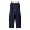 Calça jeans feminina, coleção primavera e outono, calça casual elástica, calça para mulheres de meia-idade e idosas, cintura elástica, cintura alta, alonga as pernas, calça de perna reta
