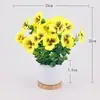 Flores Artificiales Transfronterizas de Amazon Eucalipto Pensamiento Flores de Simulación Arreglo Floral Decoración del Hogar Adornos de Plantas Creativos