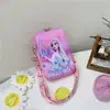 Bolsa Pequeña Infantil Femenina 2025 Nueva Popular Ins Moda Simple Cuadrada Pequeña Textura Estilo Occidental Bolso de Hombro Único Cruzado