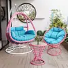 Silla Colgante Columpio de Interior Balcón Doble Ratán Mecedora Nido de Pájaro Silla Colgante Patio Exterior Ocio Uso en Casa para Adultos