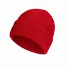 Chapéus de Tricô de Cor Sólida Outono/Inverno Transfronteiriços para Homens, Chapéus para Frio, Chapéus de Lã Versáteis de Cor Sólida de Alta Qualidade para Mulheres, Chapéus de Lã Quentes e à Prova de Frio
